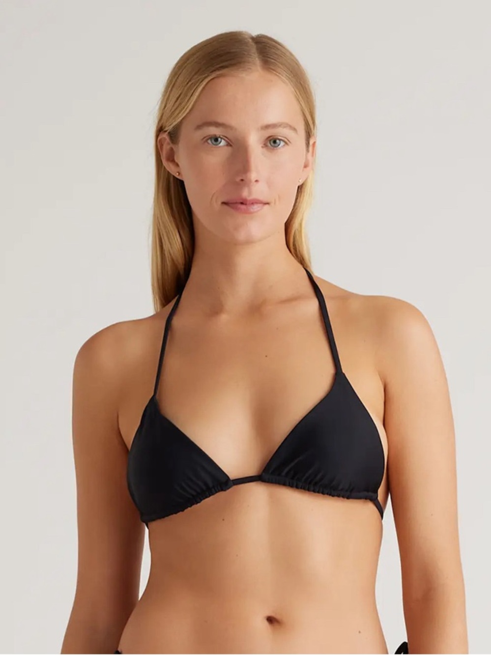 Quince Italian Triangle Bikini Top and High Rise Bikini Bottom Size Medium NWOT